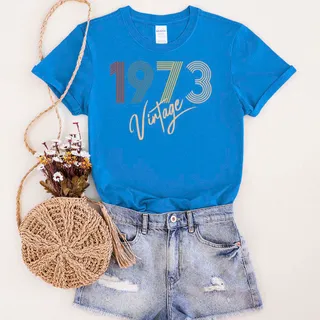 Limited Vintage 1973 Unique Birthday T-Shirt – Royal