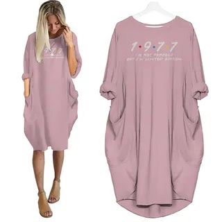 Not Perfect But Limited Edition 1977 Birthday Pocket Dress – Pink