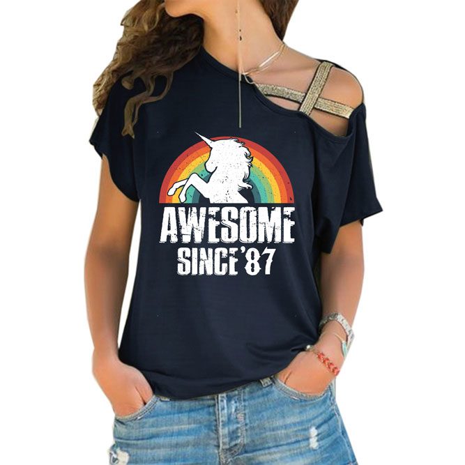 Awesome Since 1987 Limited Edition Off Shoulder Shirt - variant image 1
