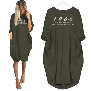 Not Perfect But Limited Edition 1966 Birthday Pocket Dress – Green