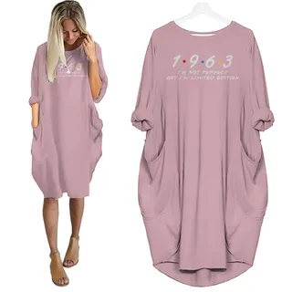 Not Perfect But Limited Edition 1963 Birthday Pocket Dress – Pink