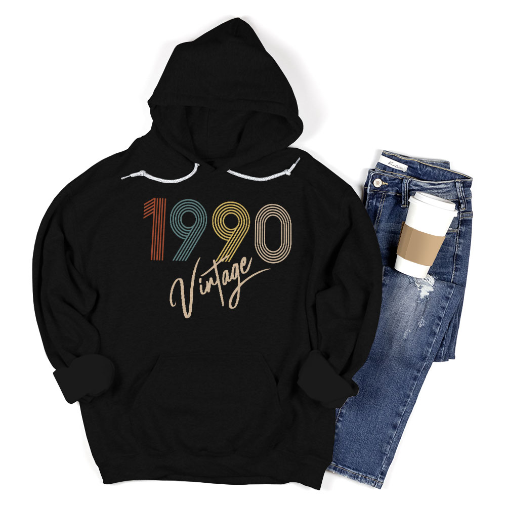 Limited Vintage 1990 Birthday Hoodie - variant image 1