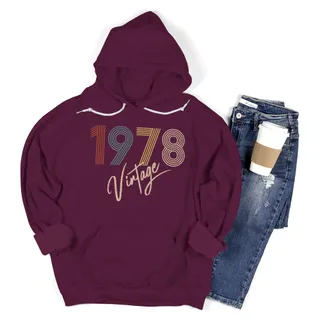 Limited Vintage 1978 Birthday Hoodie – Maroon
