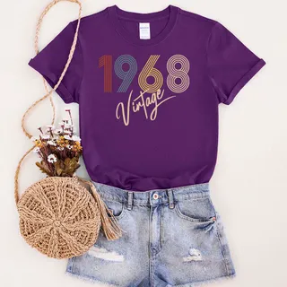 Limited Vintage 1968 Unique Birthday T-Shirt – Purple