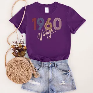 Limited Vintage 1960 Unique Birthday T-Shirt – Purple