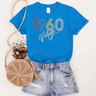 Limited Vintage 1960 Unique Birthday T-Shirt – Royal