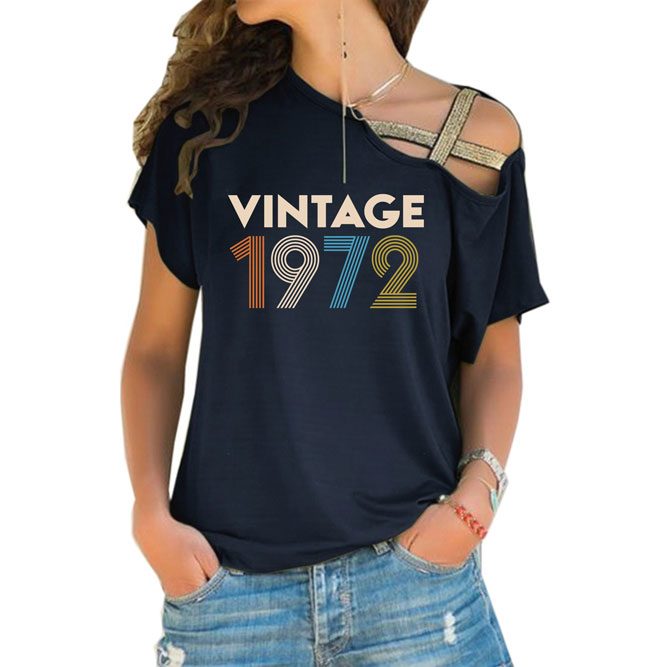Birthday Shirts Vintage 1972 Limited Edition Off Shoulder Shirt - variant image 1