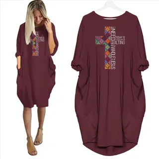 All I Need Today Limited Edition Pocket Dress – Red