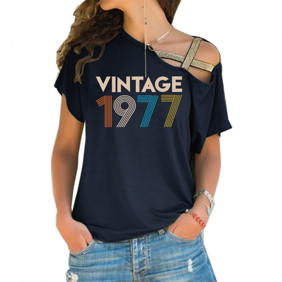 Vintage 1977 Limited Edition Off Shoulder T-Shirt - variant image 1