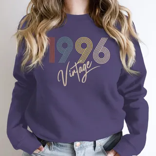 Limited Vintage 1996 Birthday Sweatshirt – Purple