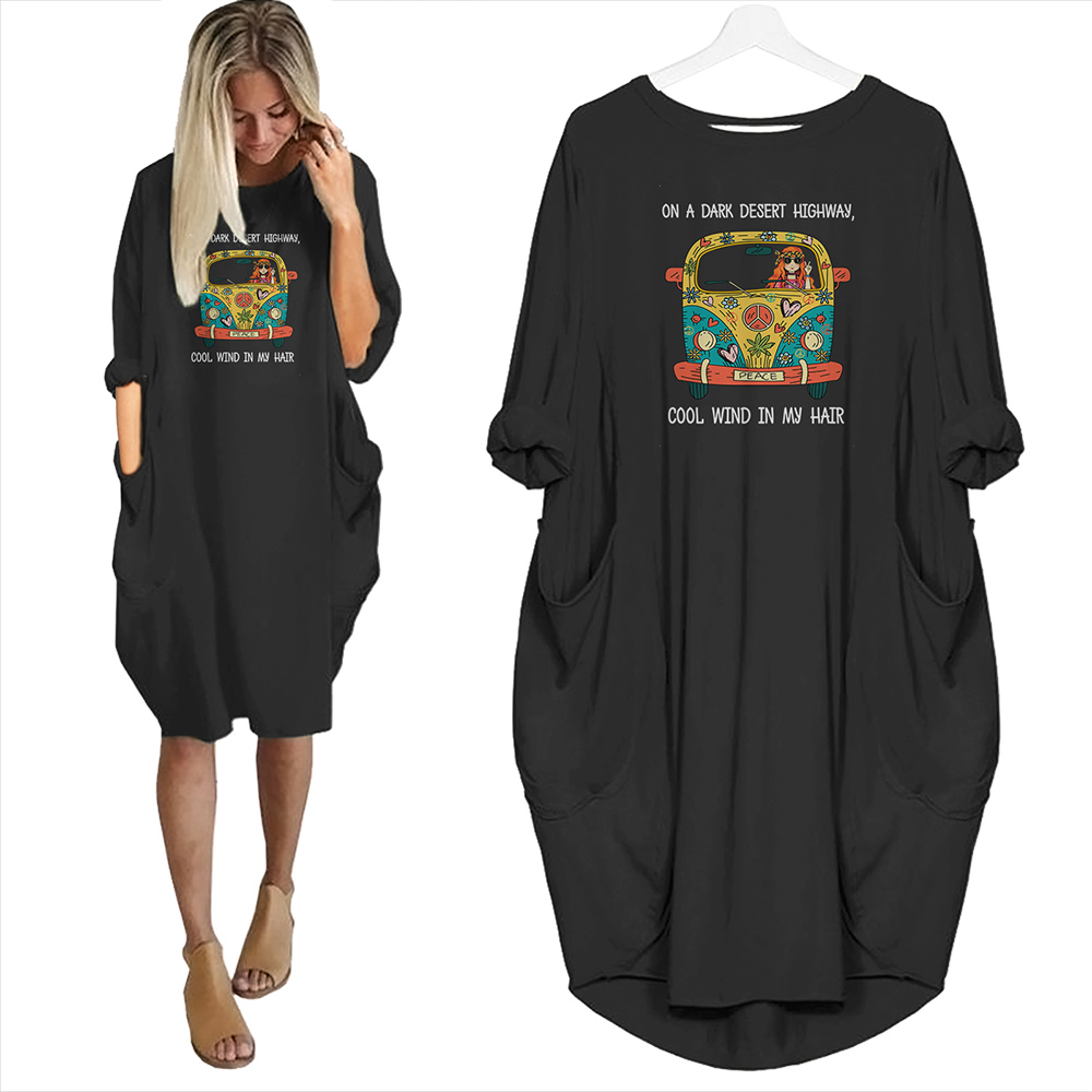On A Dark Desert Highway Pocket Dress Hippie Clothes - variant image 1