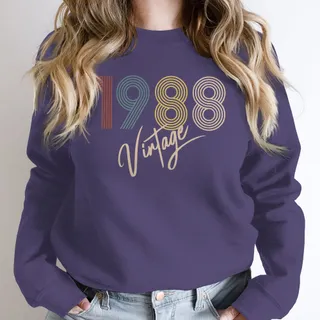 Limited Vintage 1988 Birthday Sweatshirt – Purple