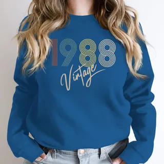Limited Vintage 1988 Birthday Sweatshirt – Royal