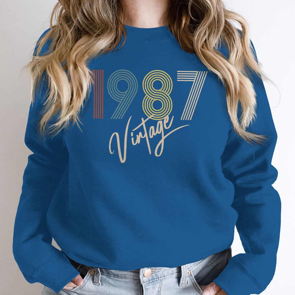 Limited Vintage 1987 Birthday Sweatshirt - variant image 1