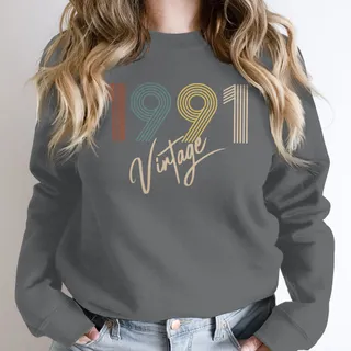 Limited Vintage 1991 Birthday Sweatshirt – Dark Grey