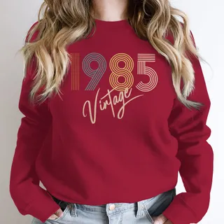 Limited Vintage 1985 Birthday Sweatshirt – Cardinal Red