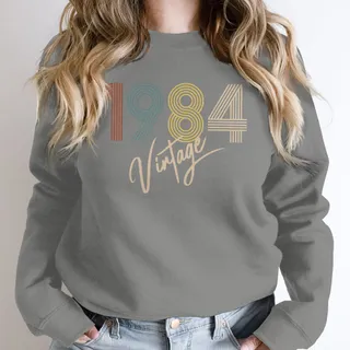 Limited Vintage 1984 Birthday Sweatshirt – Grey