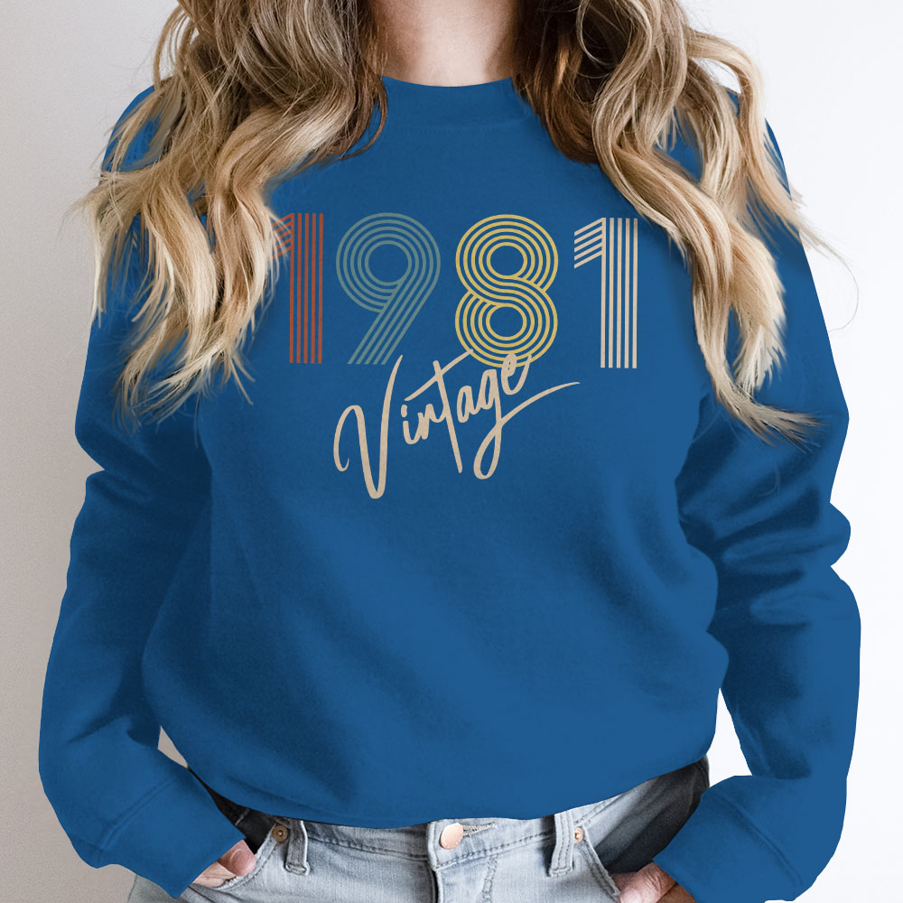 Limited Vintage 1981 Birthday Sweatshirt - variant image 1