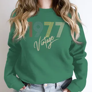 Limited Vintage 1977 Birthday Sweatshirt – Kelly Green