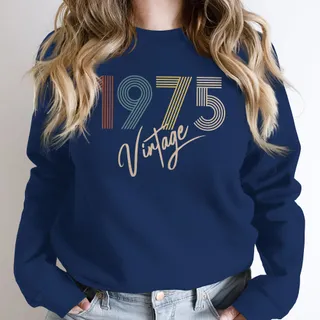 Limited Vintage 1975 Birthday Sweatshirt – Navy