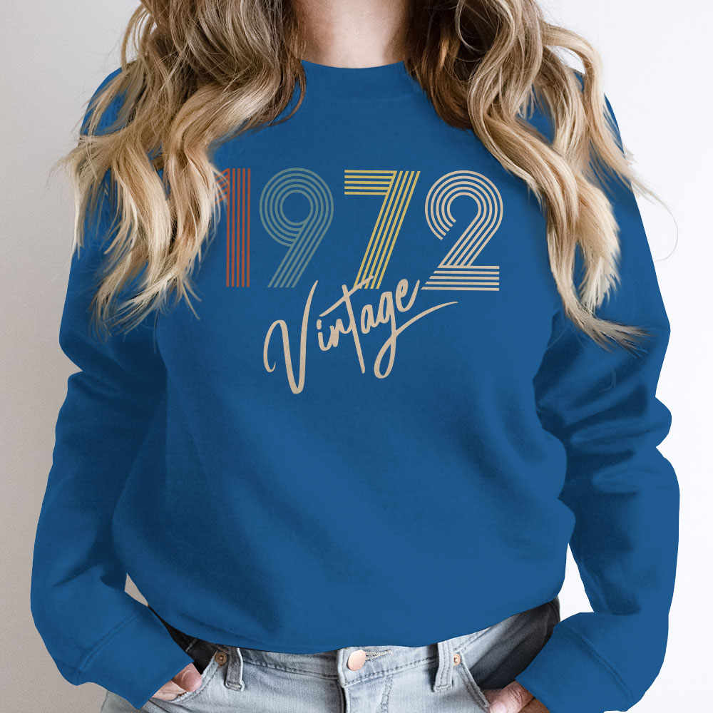 Limited Vintage 1972 Birthday Sweatshirt - variant image 1