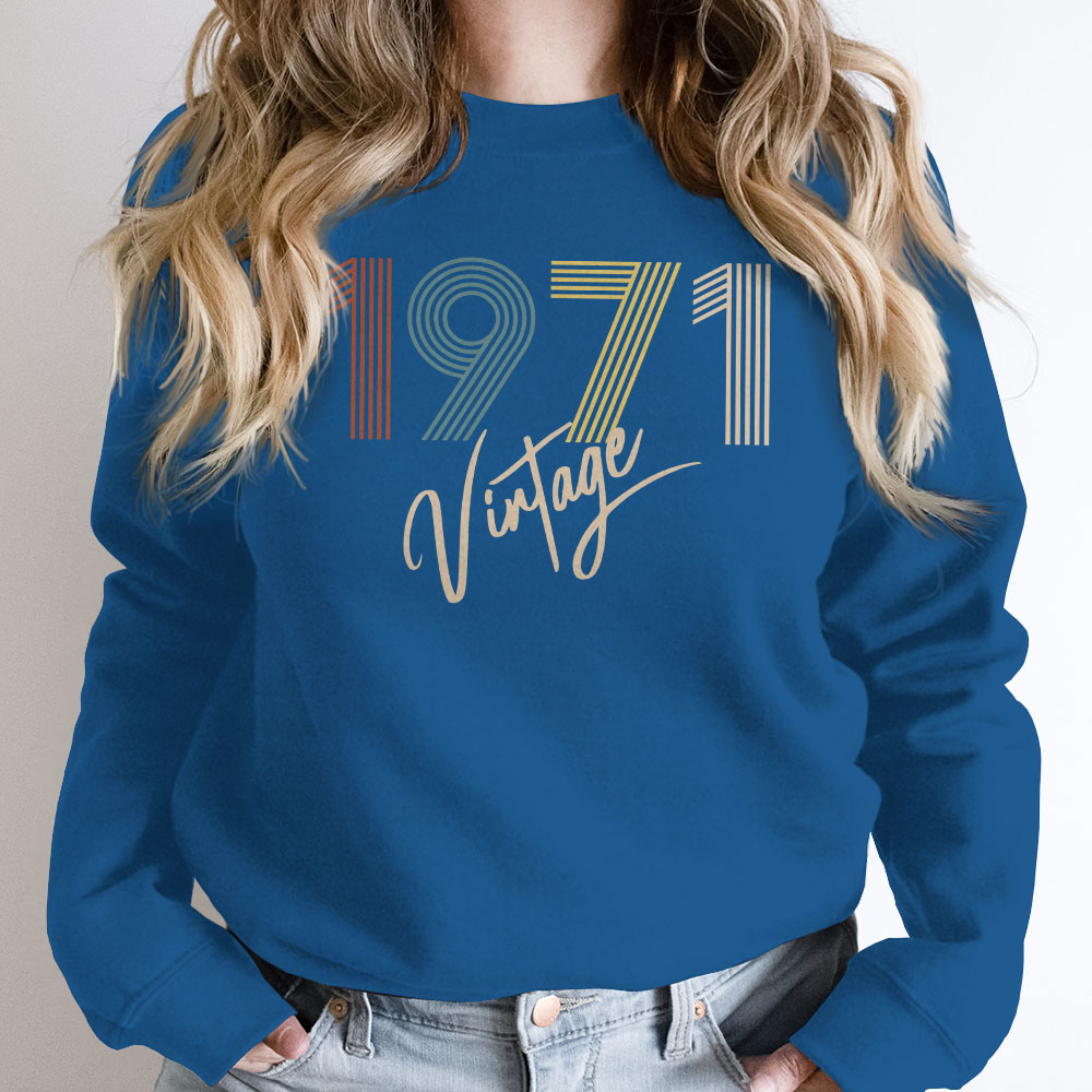 Limited Vintage 1971 Birthday Sweatshirt - variant image 1