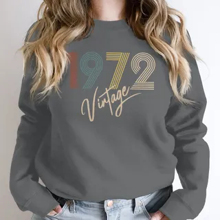 Limited Vintage 1972 Birthday Sweatshirt – Dark Grey