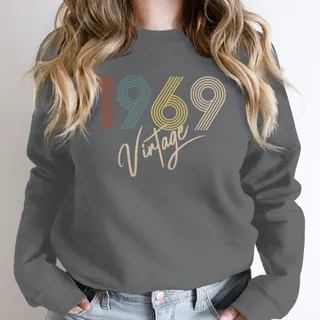Limited Vintage 1969 Birthday Sweatshirt – Dark Grey