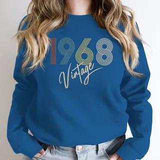 Limited Vintage 1968 Birthday Sweatshirt – Royal