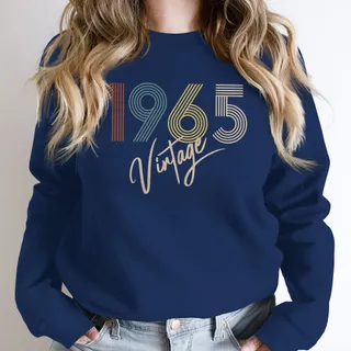 Limited Vintage 1965 Birthday Sweatshirt – Navy