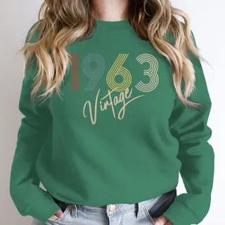 Limited Vintage 1963 Birthday Sweatshirt – Kelly Green