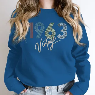 Limited Vintage 1963 Birthday Sweatshirt – Royal