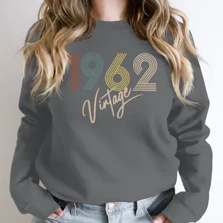 Limited Vintage 1962 Birthday Sweatshirt – Dark Grey