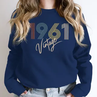 Limited Vintage 1961 Birthday Sweatshirt – Navy