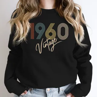 Limited Vintage 1960 Birthday Sweatshirt – Black