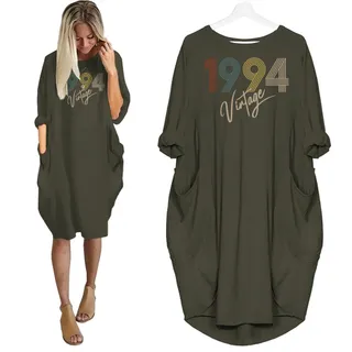 Limited Vintage Nightgown 1994 Birthday Pocket Dress – Green