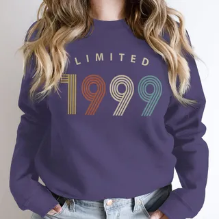 Limited Birthday 1999 Birthday Sweatshirt – Purple