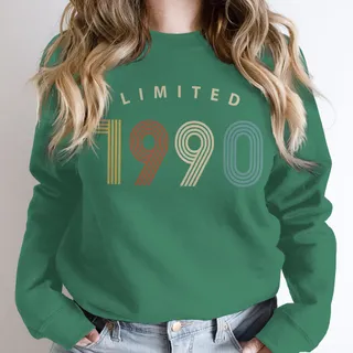 Limited Birthday 1990 Birthday Sweatshirt – Kelly Green