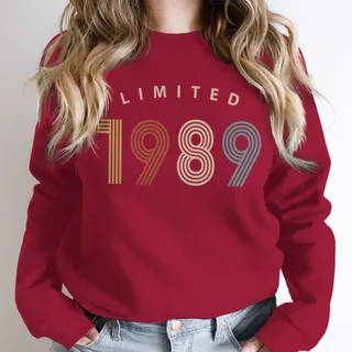 Limited Birthday 1989 Birthday Sweatshirt – Cardinal Red
