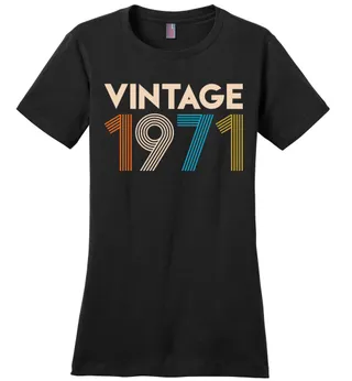 Vintage 1971 Limited Edition Ladies Perfect Weight Tee – Black