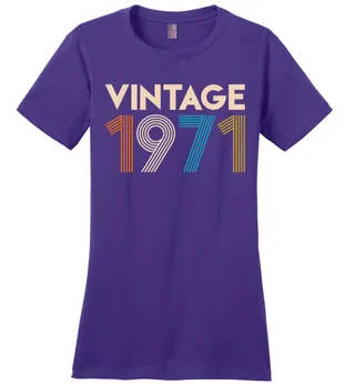 Vintage 1971 Limited Edition Ladies Perfect Weight Tee – Purple