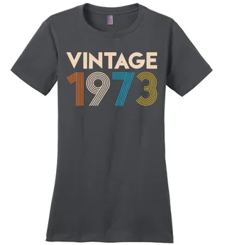 Vintage 1973 Limited Edition Ladies Perfect Weight Tee – Charcoal