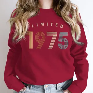 Limited Birthday 1975 Birthday Sweatshirt – Cardinal Red