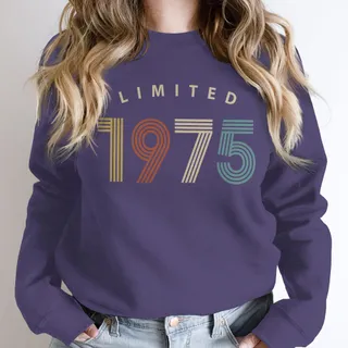 Limited Birthday 1975 Birthday Sweatshirt – Purple
