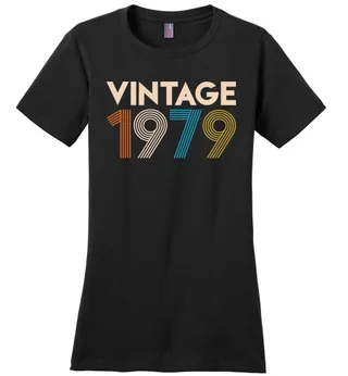 Birthday Shirt Gift Ideas For Women Vintage 1979 Black – Black