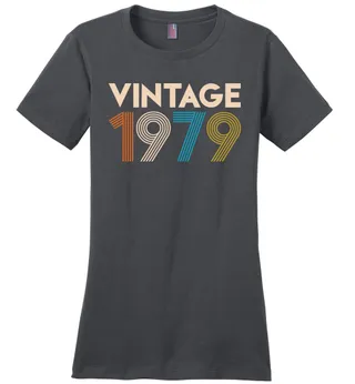 Birthday Shirt Gift Ideas For Women Vintage 1979 Black – Charcoal