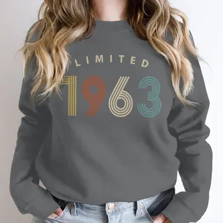 Limited Birthday 1963 Birthday Sweatshirt – Dark Grey