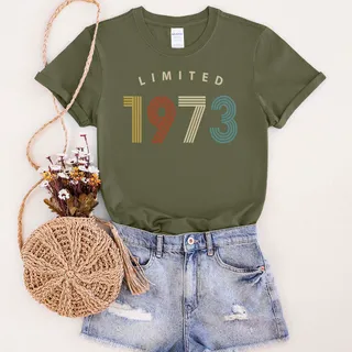 Limited Birthday 1973 Birthday T-Shirt – Military Green