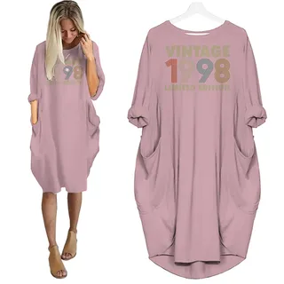 Vintage Limited Nightgown 1998 Birthday Pocket Dress – Pink