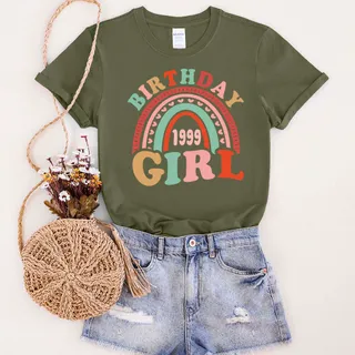 Retro 1999 Birthday T-Shirt – Military Green